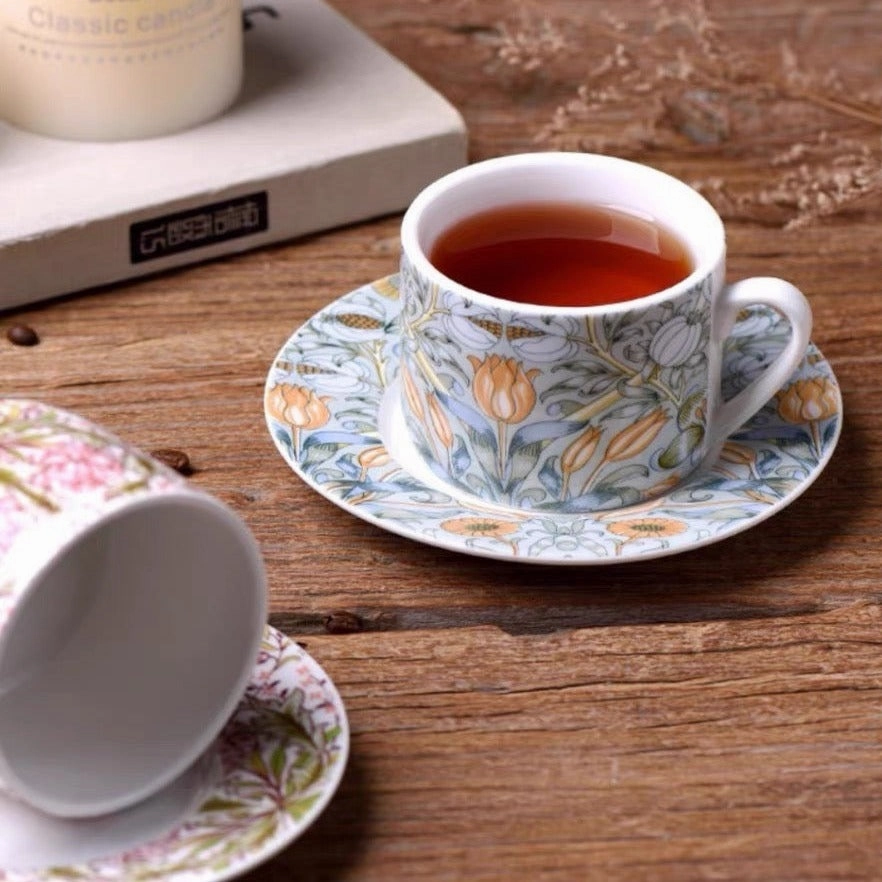 Bloom Elegant Modern Ceramic Tea Cup and Saucer