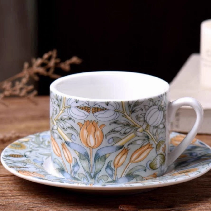 Bloom Elegant Modern Ceramic Tea Cup and Saucermodern kitchen decor ,kitchen dinner set ,dinnerware 