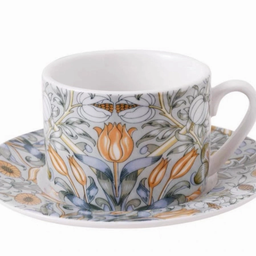 Bloom Elegant Modern Ceramic Tea Cup and Saucer