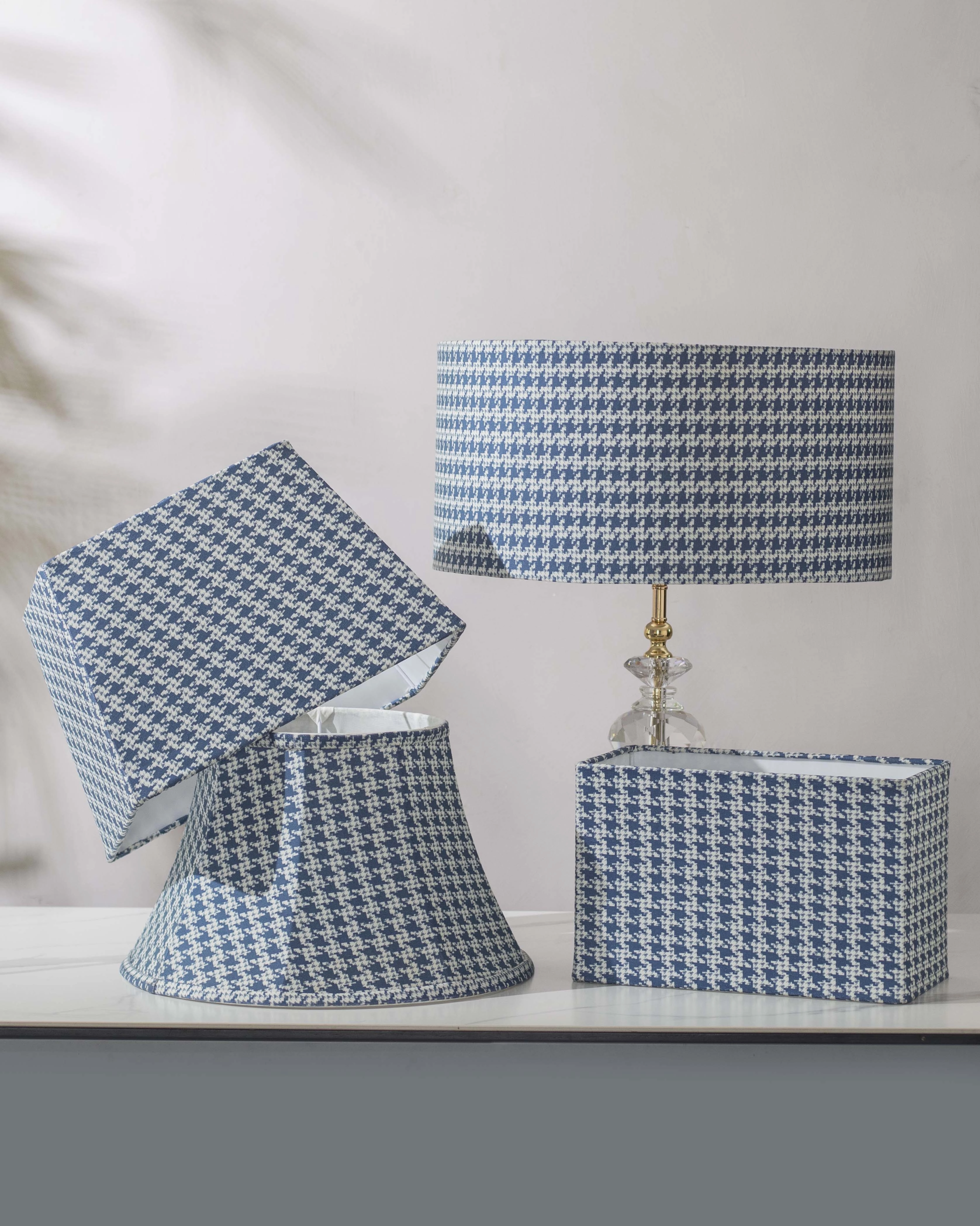 Blue & White Empire Lamp Shade