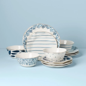 Blue Bay 12-Piece Dinnerware Setmodern kitchen decor ,kitchen dinner set ,dinnerware 