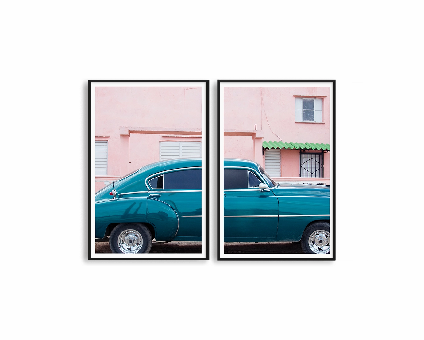 Blue Car Set Includes Two Printsmodern abstract painting decor