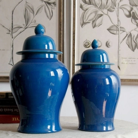 Blue Ceramic Chinese Urnhome decor ,wall decor 