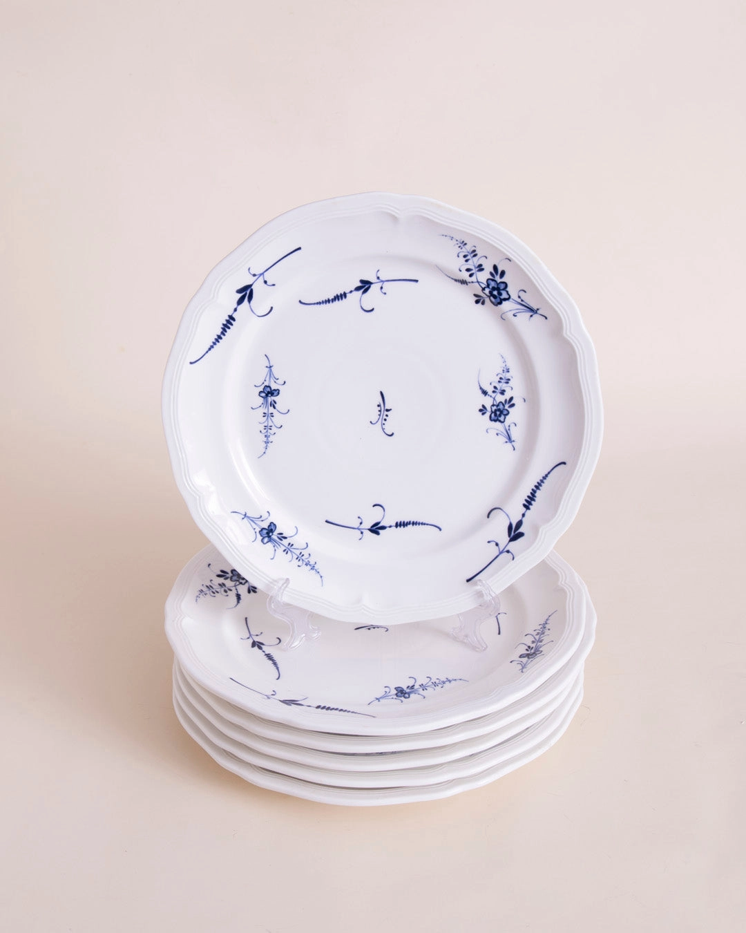 Blue Floral Scroll Dinner Plate
