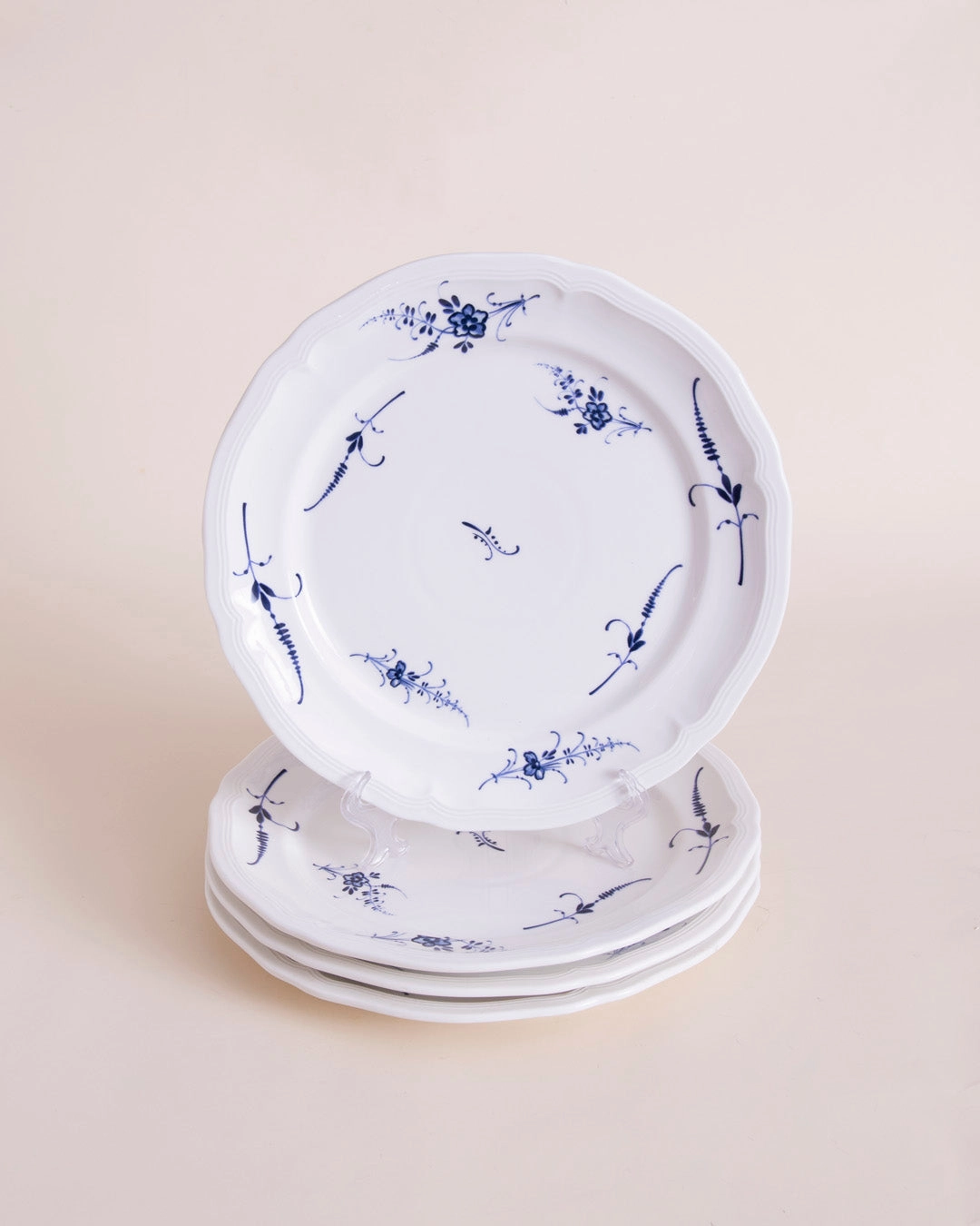 Blue Floral Scroll Dinner Plate