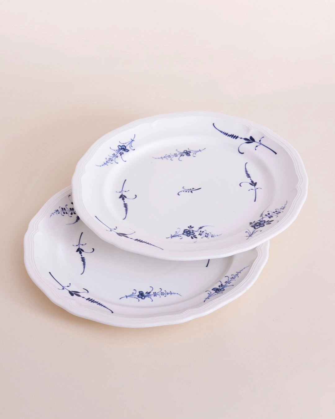 Blue Floral Scroll Dinner Plate
