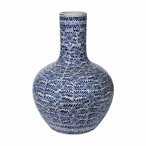 Blue White Blossom Globe Vasenordic style desktop ornaments