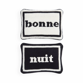Bonne Nuit Needlepoint Pillow Setbedding sets ,throw blankets 