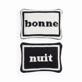 Bonne Nuit Needlepoint Pillow Setbedding sets ,throw blankets 