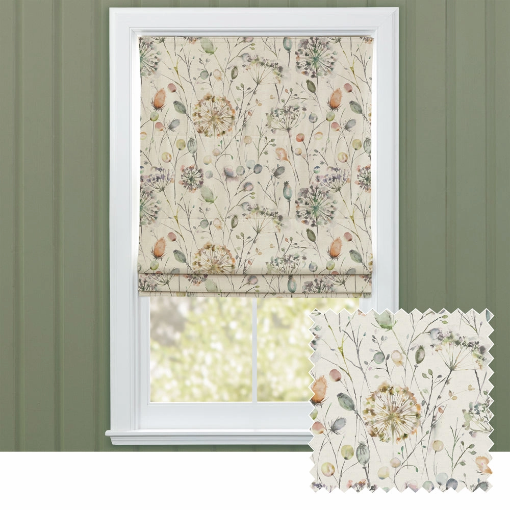 Boronia Printed Cotton Made to Measure Roman Blinds Coral/Cloudbedding sets ,throw blankets 