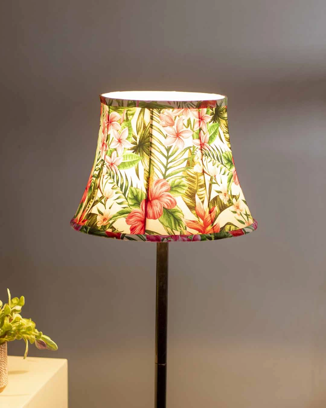 Botanical Printed Cotton Empire Lamp Shade - Small