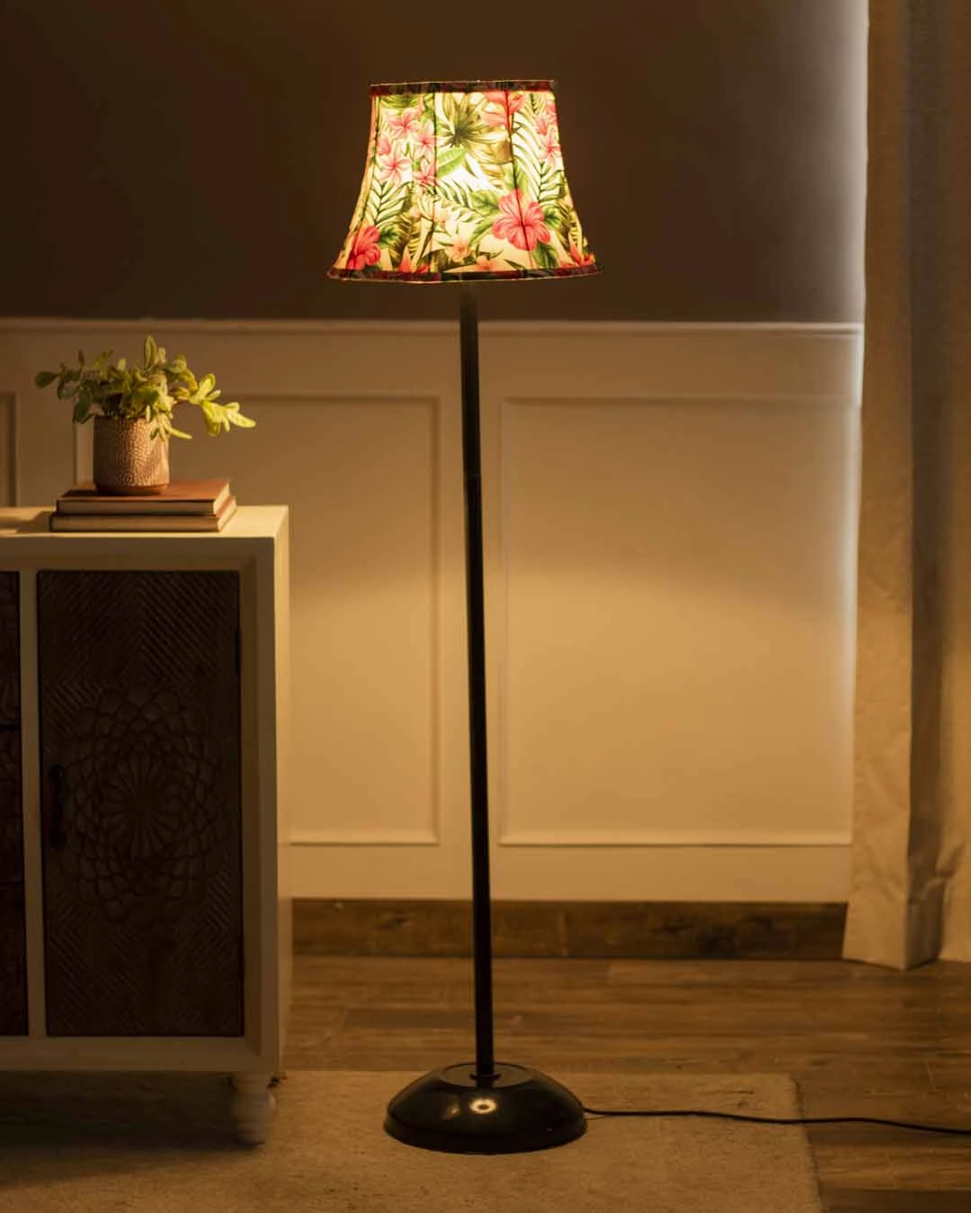 Botanical Printed Cotton Empire Lamp Shade - Small