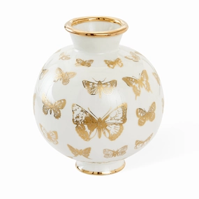 Botanist Round Butterfly Vasehandmade ceramic dinnerware set
