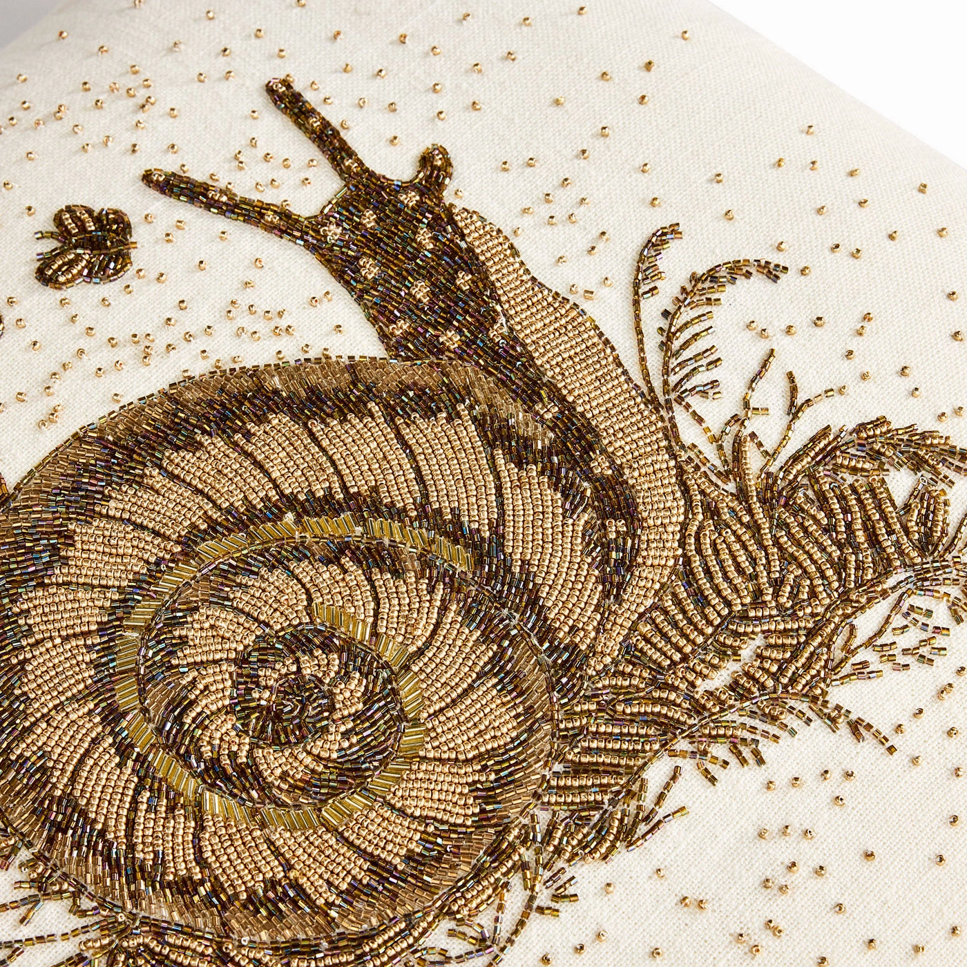 Botanist Snail Beaded Pillow