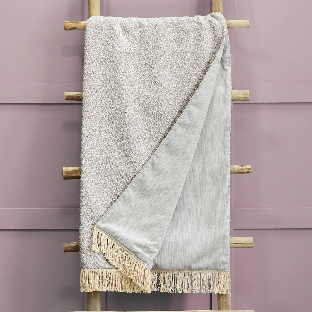 Boucle Bobble Throw Barley