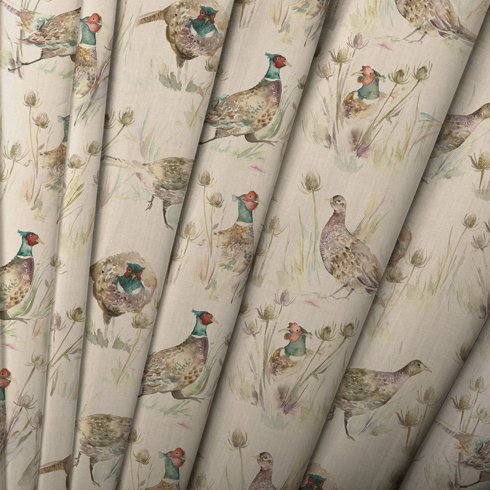 Bowmont Printed Linen Made to Measure Roman Blinds Pheasant