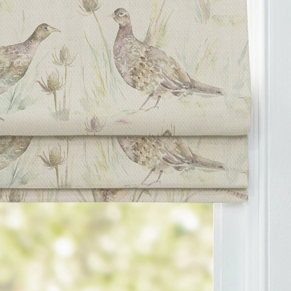 Bowmont Printed Linen Made to Measure Roman Blinds Pheasant