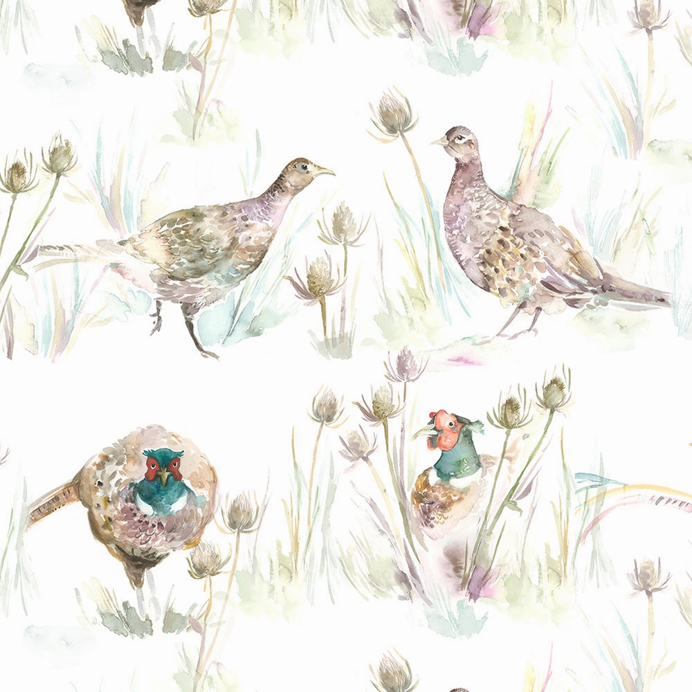 Bowmont Printed Linen Made to Measure Roman Blinds Pheasant