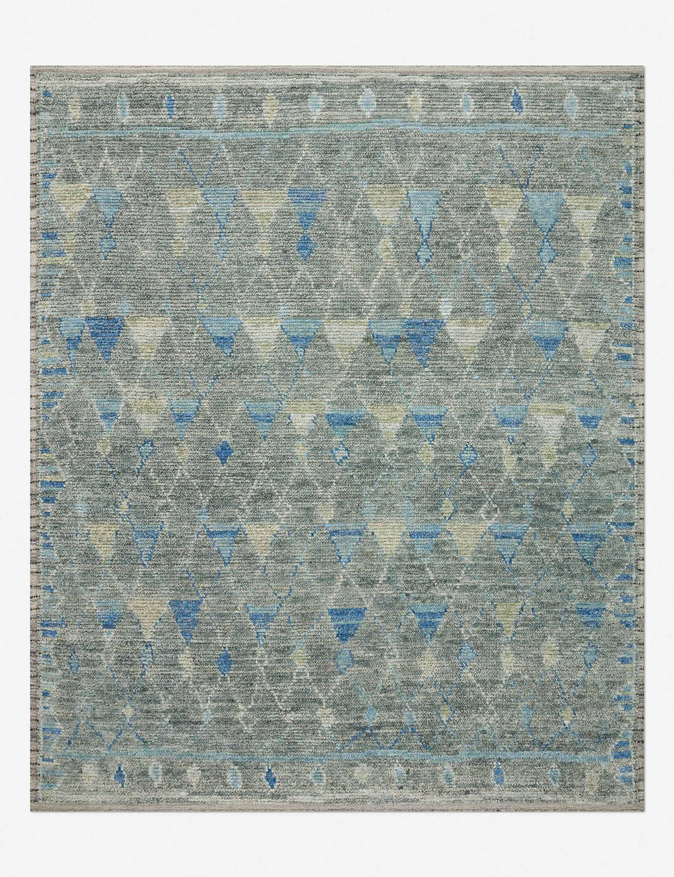 Bradbury Hand-Knotted Wool Rugmodern color block patchwork rug