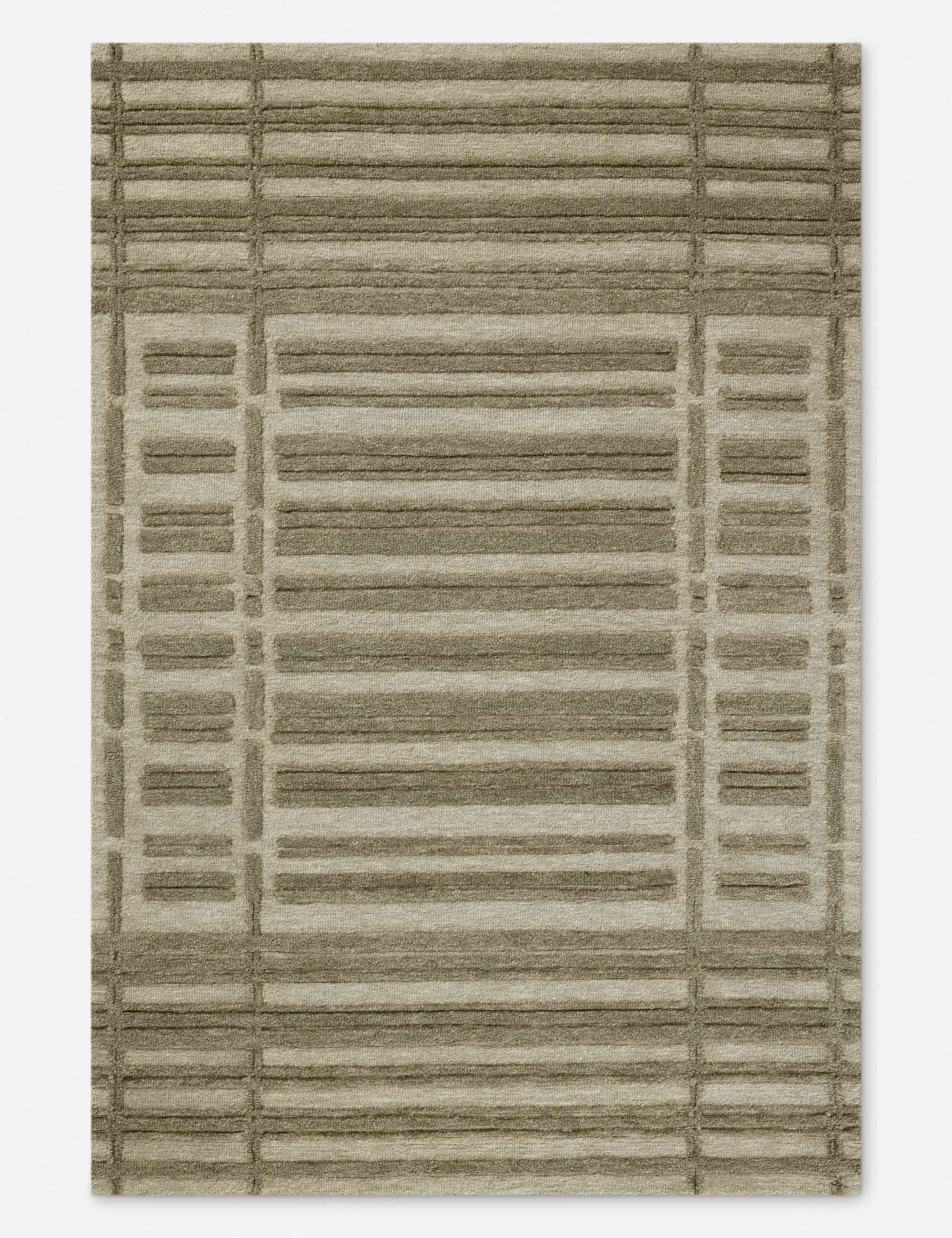 Bradley II Hand-Tufted Wool Rug by Chris Loves Julia x Loloimodern color block patchwork rug