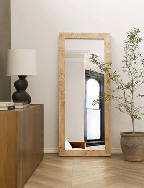 Bree Burl Wood Floor Mirrornordic style wall decor