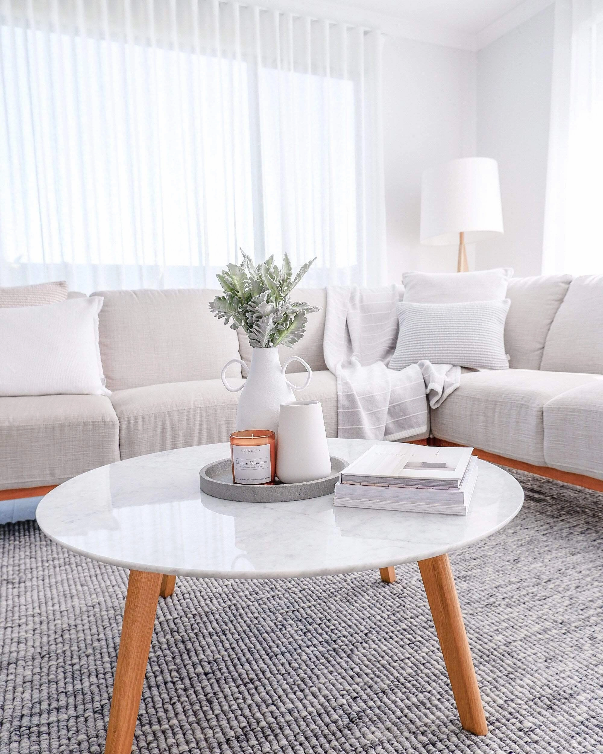 Bree Ivory and Grey Marble Wool Rug