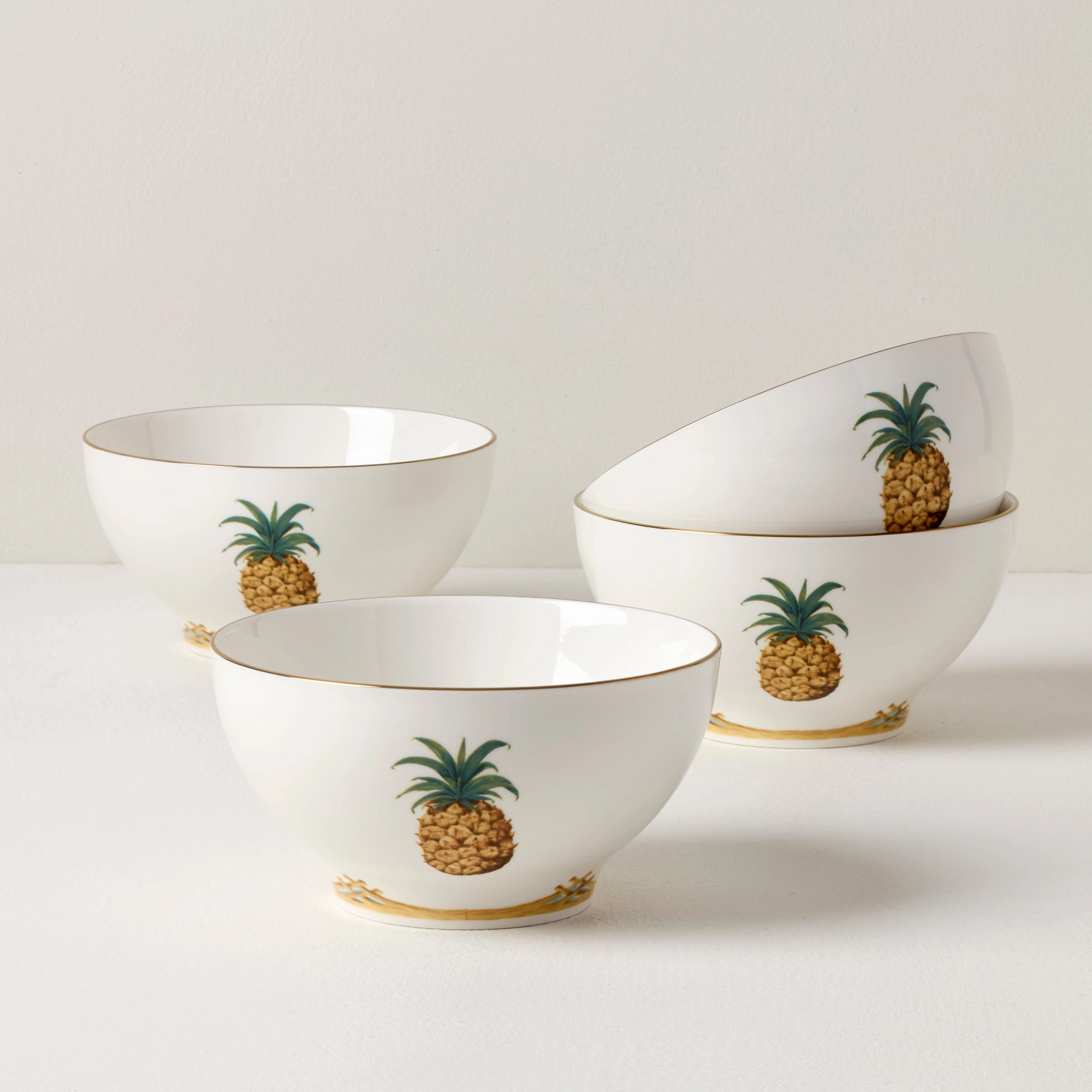 British Colonial Bamboo Rice Bowls - Set of 4modern kitchen decor ,kitchen dinner set ,dinnerware 