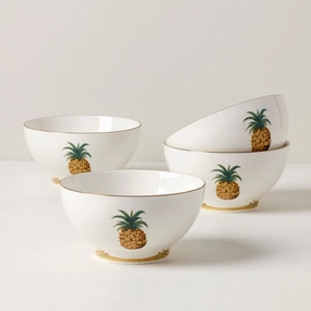 British Colonial Bamboo Rice Bowls - Set of 4modern kitchen decor ,kitchen dinner set ,dinnerware 