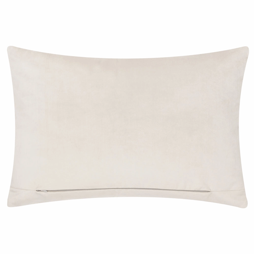 Brook Embroidered Velvet Cushion Linen