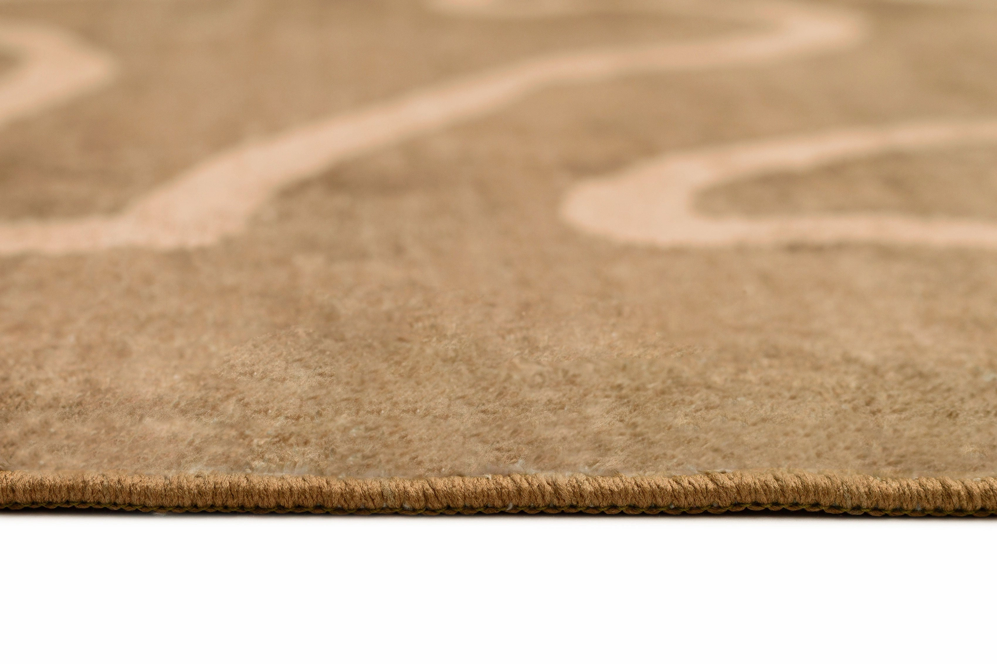 Bruna Brown Hand Drawn Washable Rug