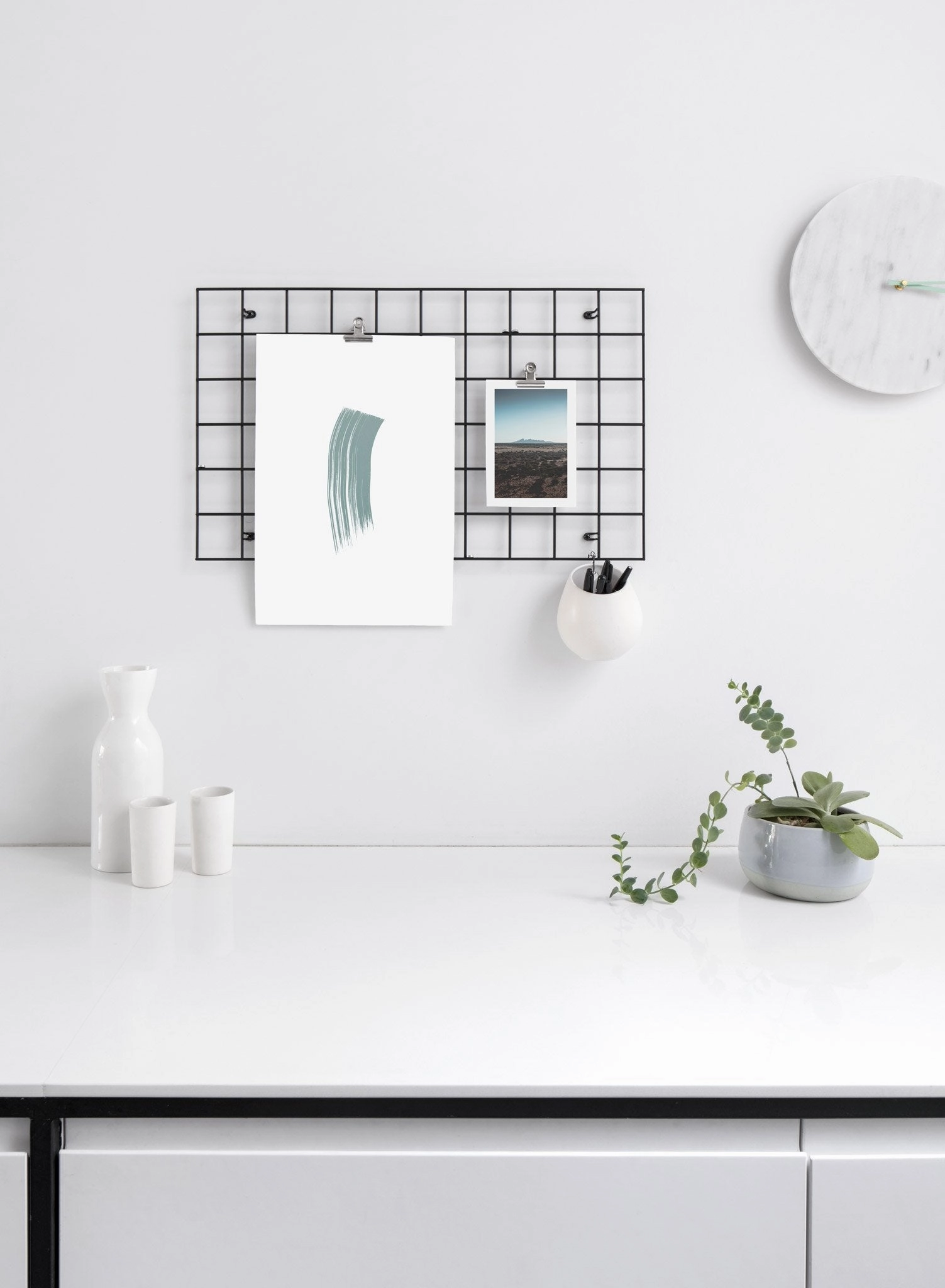 Brushstroke in Mint, Poster