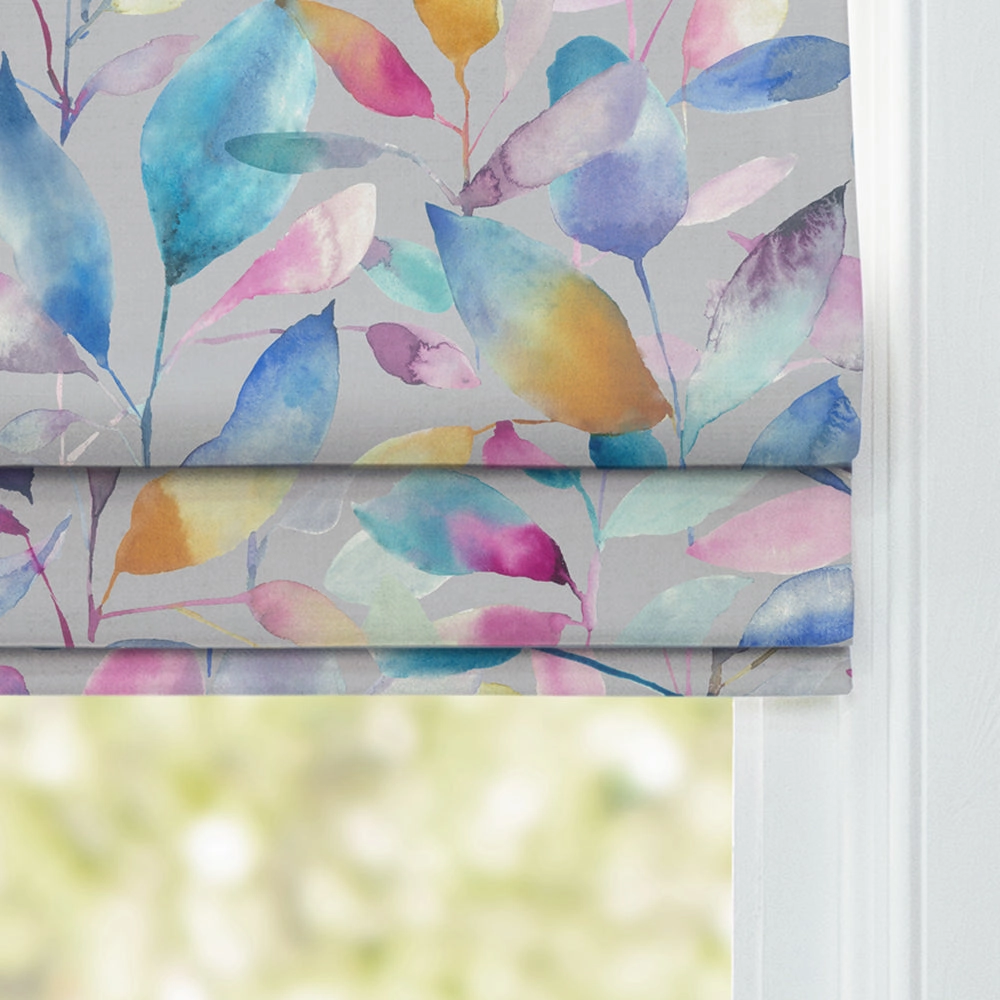 Brympton Printed Cotton Made to Measure Roman Blinds Stone