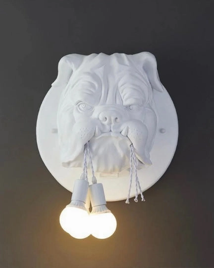 Bull Dog Wall Sculpture Light