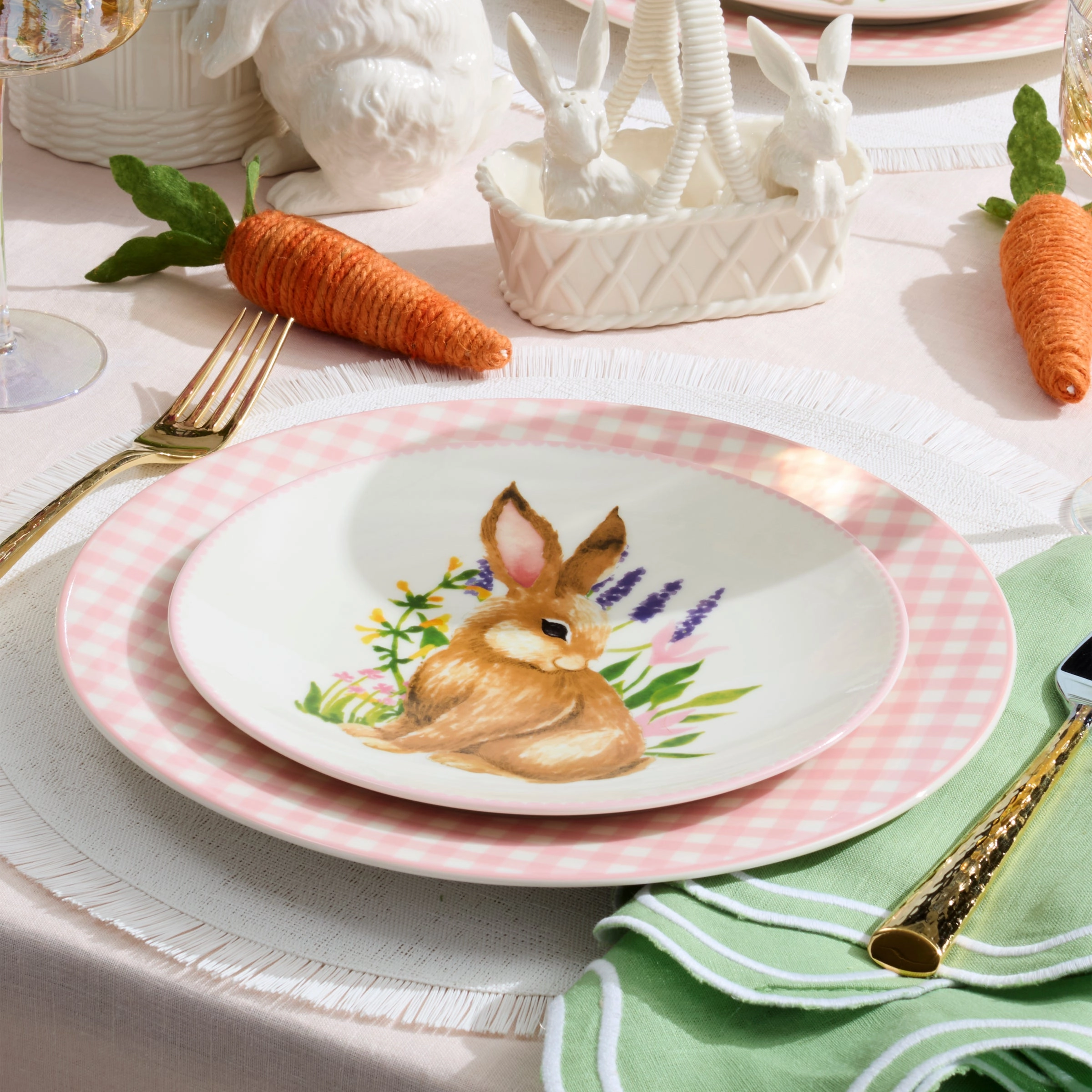 Bunny Accent Plates - Set of 4