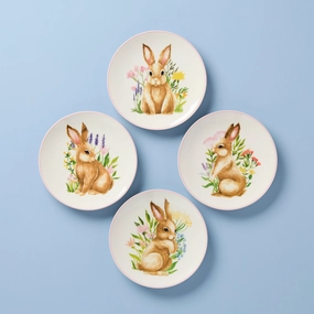 Bunny Accent Plates - Set of 4modern kitchen decor ,kitchen dinner set ,dinnerware 