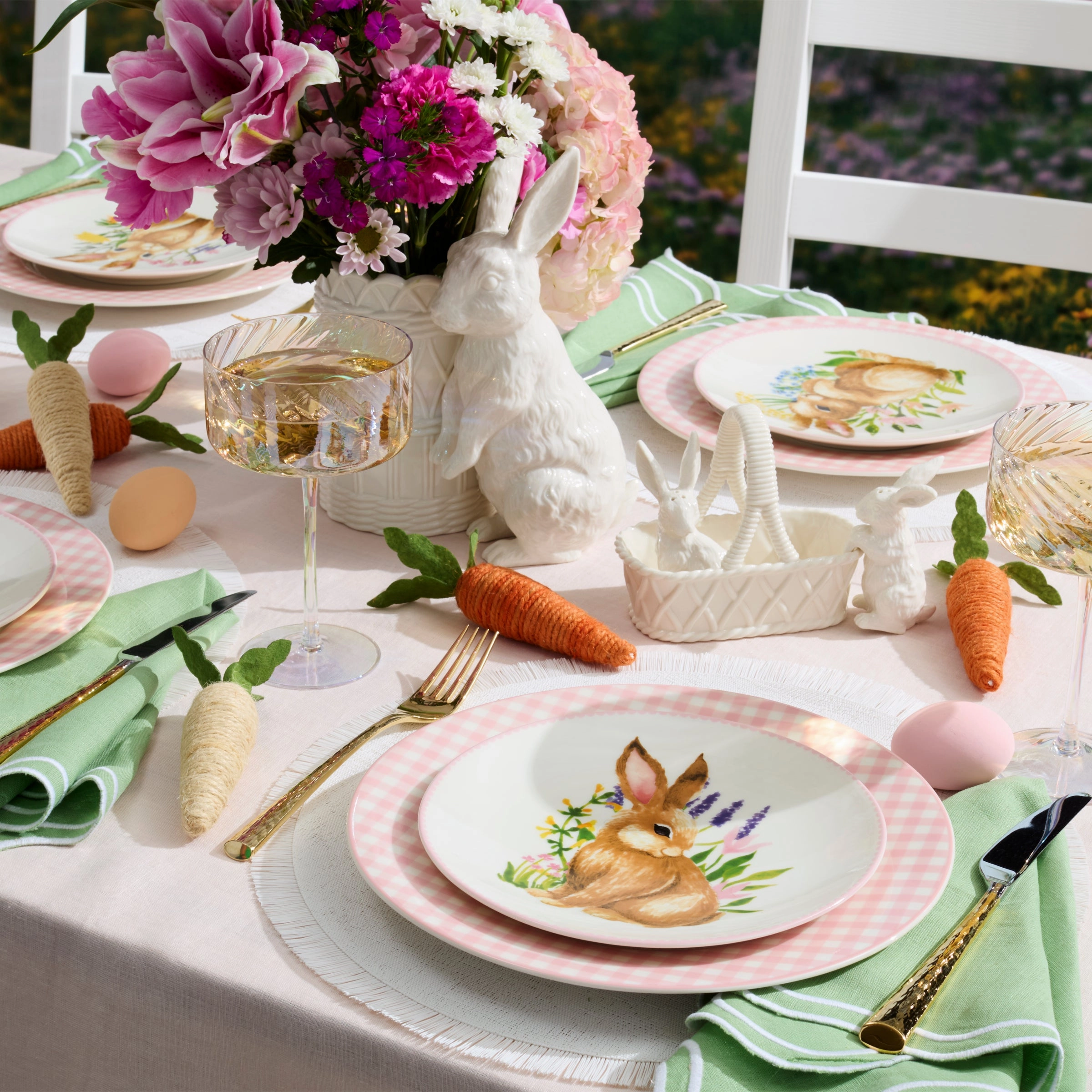 Bunny Accent Plates - Set of 4