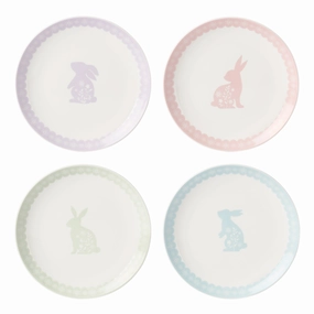 Bunny Hop Accent Plates - Set of 4modern kitchen decor ,kitchen dinner set ,dinnerware 