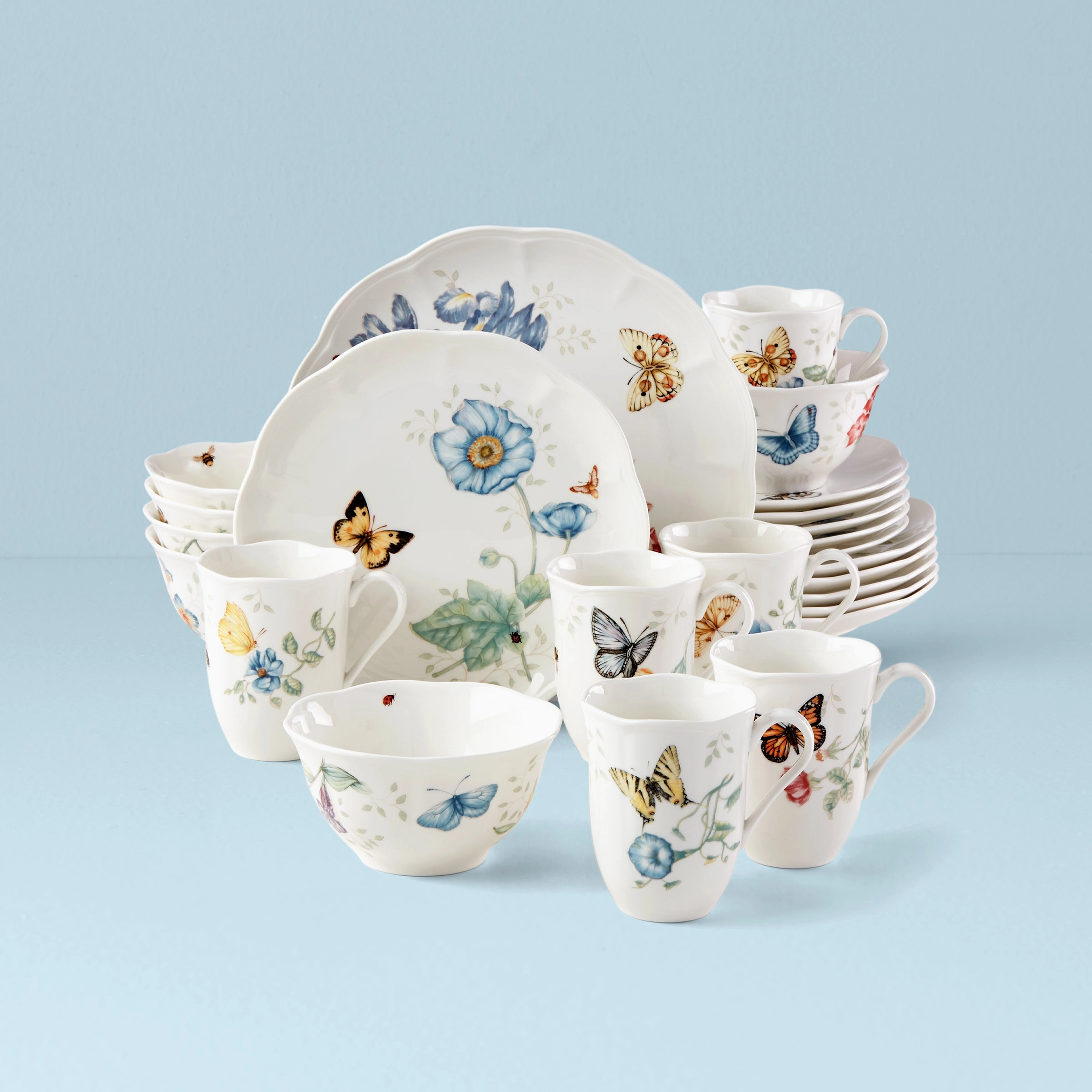 Butterfly Meadow 24-Piece Dinnerware Setmodern kitchen decor ,kitchen dinner set ,dinnerware 