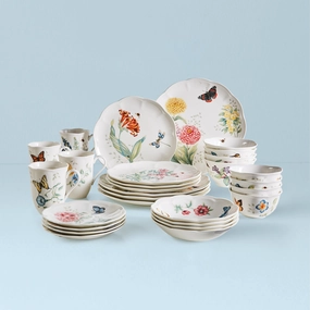 Butterfly Meadow 28-Piece Dinnerware Setmodern kitchen decor ,kitchen dinner set ,dinnerware 