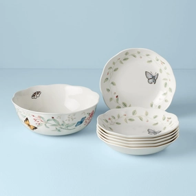Butterfly Meadow 7-Piece Bowl Setmodern kitchen decor ,kitchen dinner set ,dinnerware 