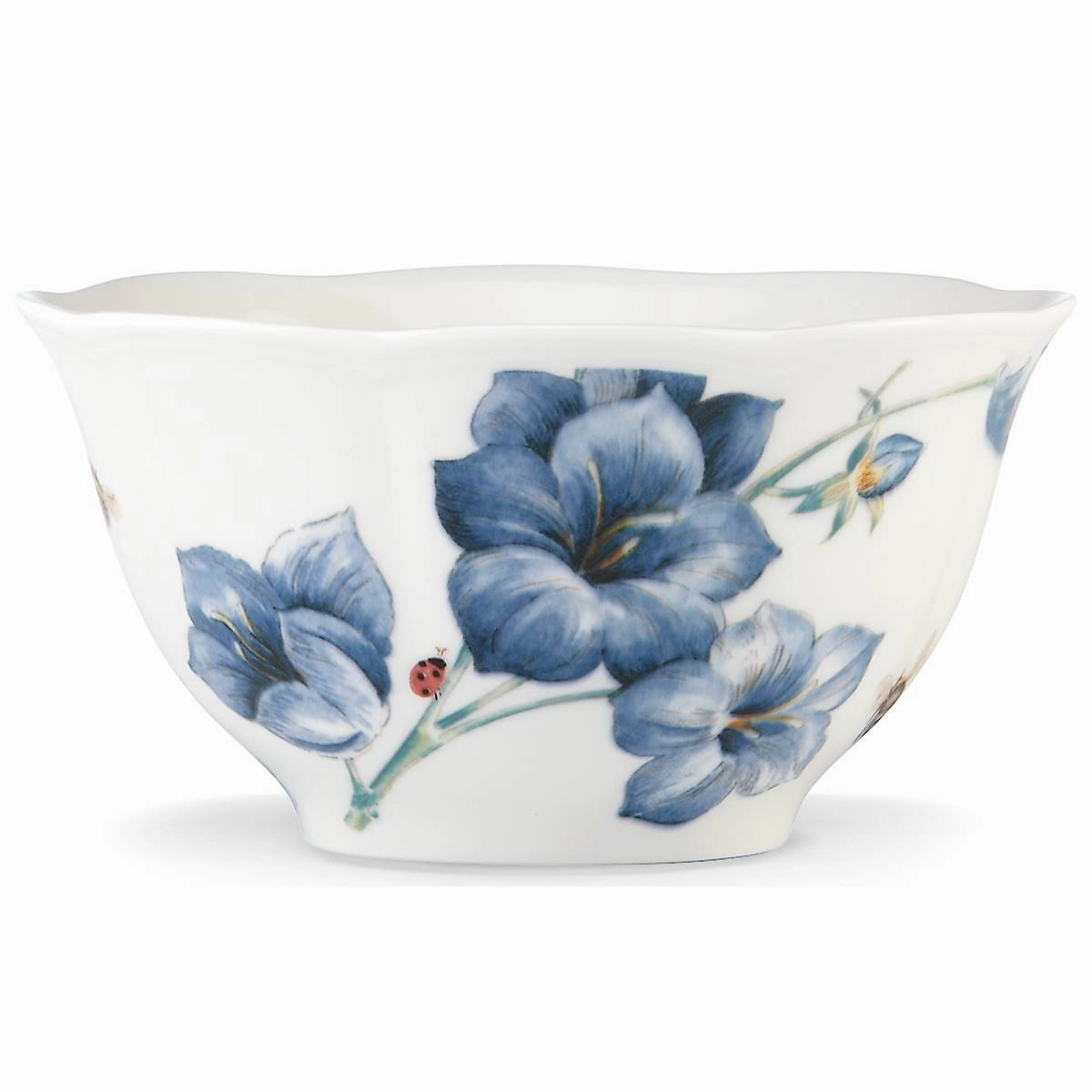 Butterfly Meadow Blue Rice Bowl