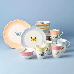 Butterfly Meadow Color 24-Piece Dinnerware Setmodern kitchen decor ,kitchen dinner set ,dinnerware 