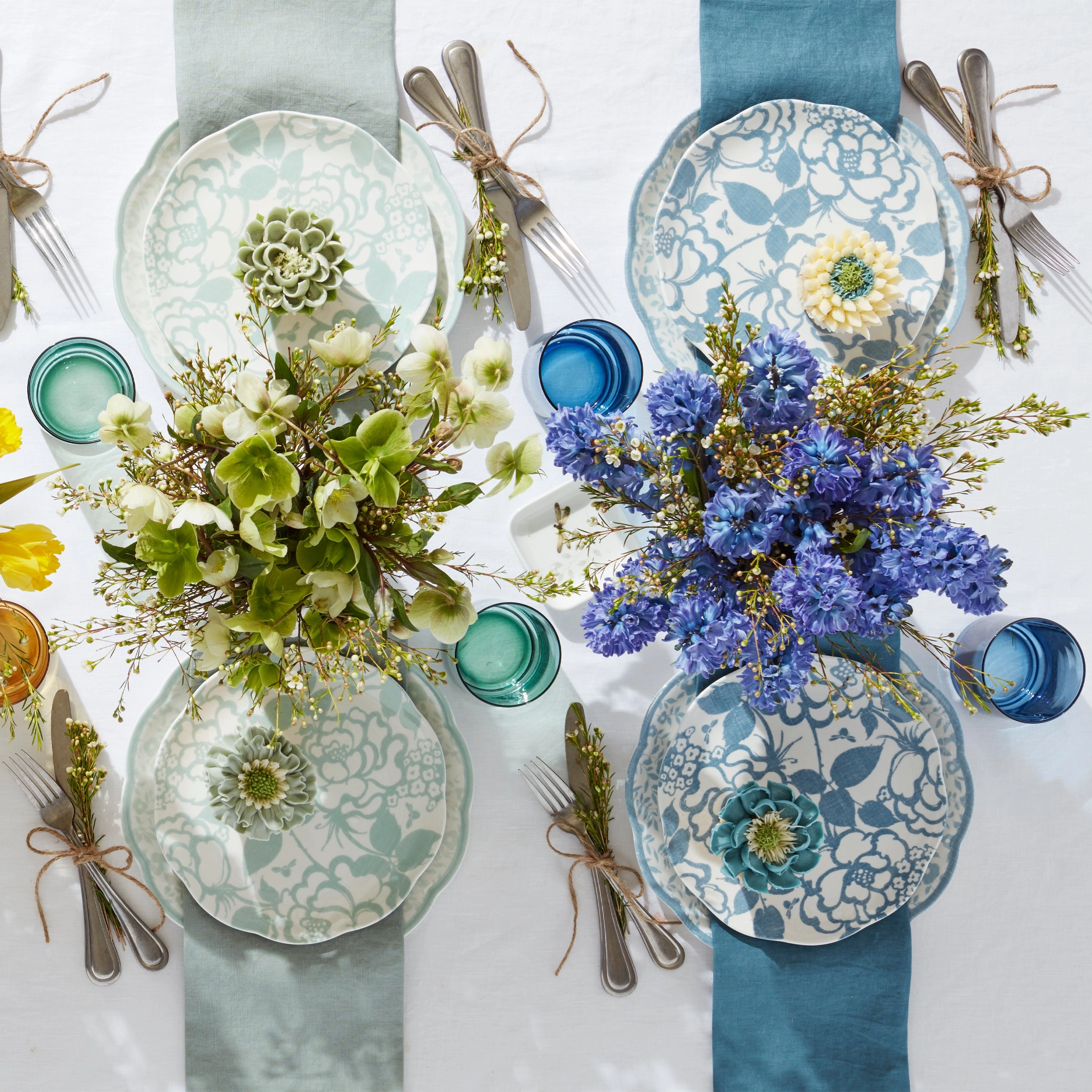 Butterfly Meadow Cottage Sage 12-Piece Dinnerware Set