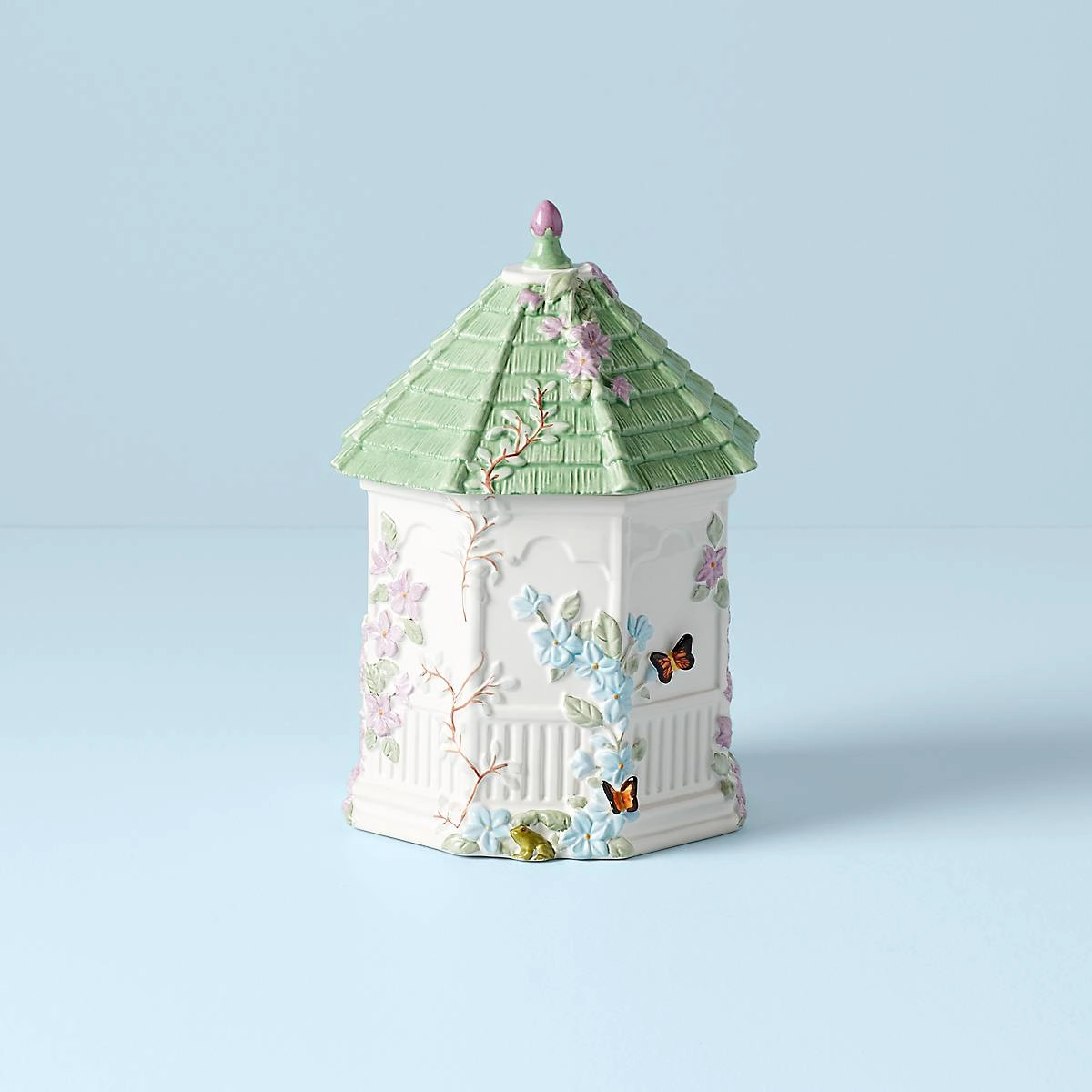 Butterfly Meadow Figural Cookie Jarmodern kitchen decor ,kitchen dinner set ,dinnerware 