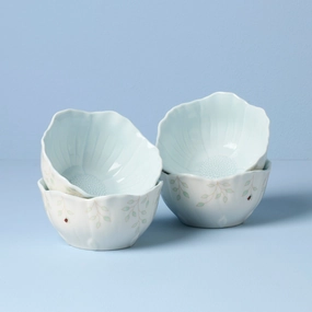 Butterfly Meadow Floral Blue Dessert Bowls - Set of 4modern kitchen decor ,kitchen dinner set ,dinnerware 