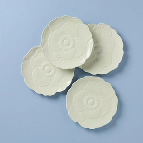 Butterfly Meadow Floral Green Accent Plates - Set of 4modern kitchen decor ,kitchen dinner set ,dinnerware 