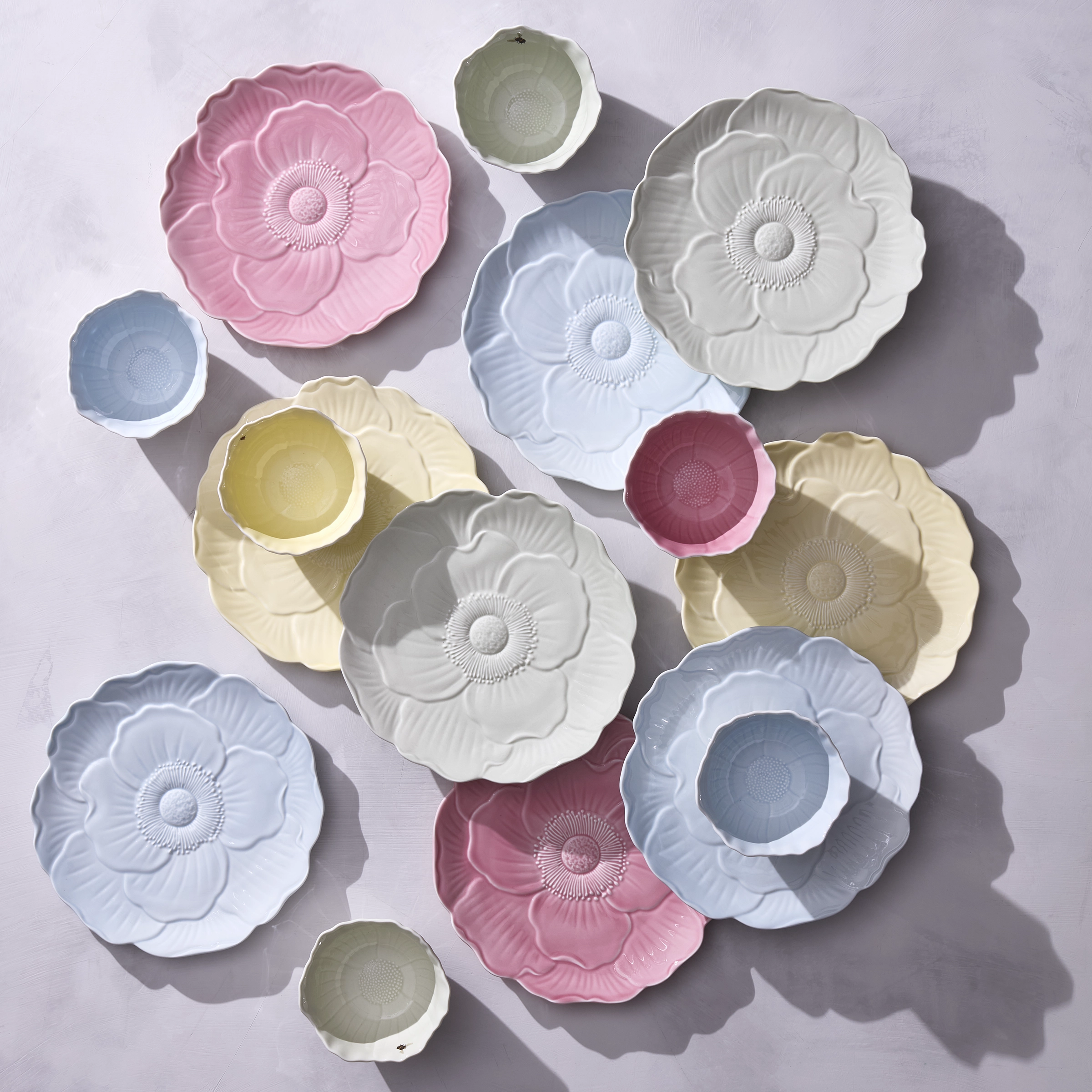 Butterfly Meadow Floral Green Accent Plates - Set of 4