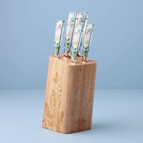 Butterfly Meadow Herbs 6 Piece Cutlery Block Setmodern kitchen decor ,kitchen dinner set ,dinnerware 