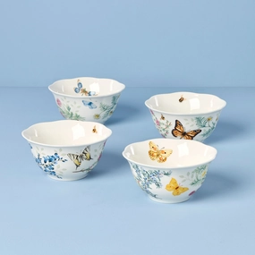 Butterfly Meadow Herbs Rice Bowls - Set of 4modern kitchen decor ,kitchen dinner set ,dinnerware 