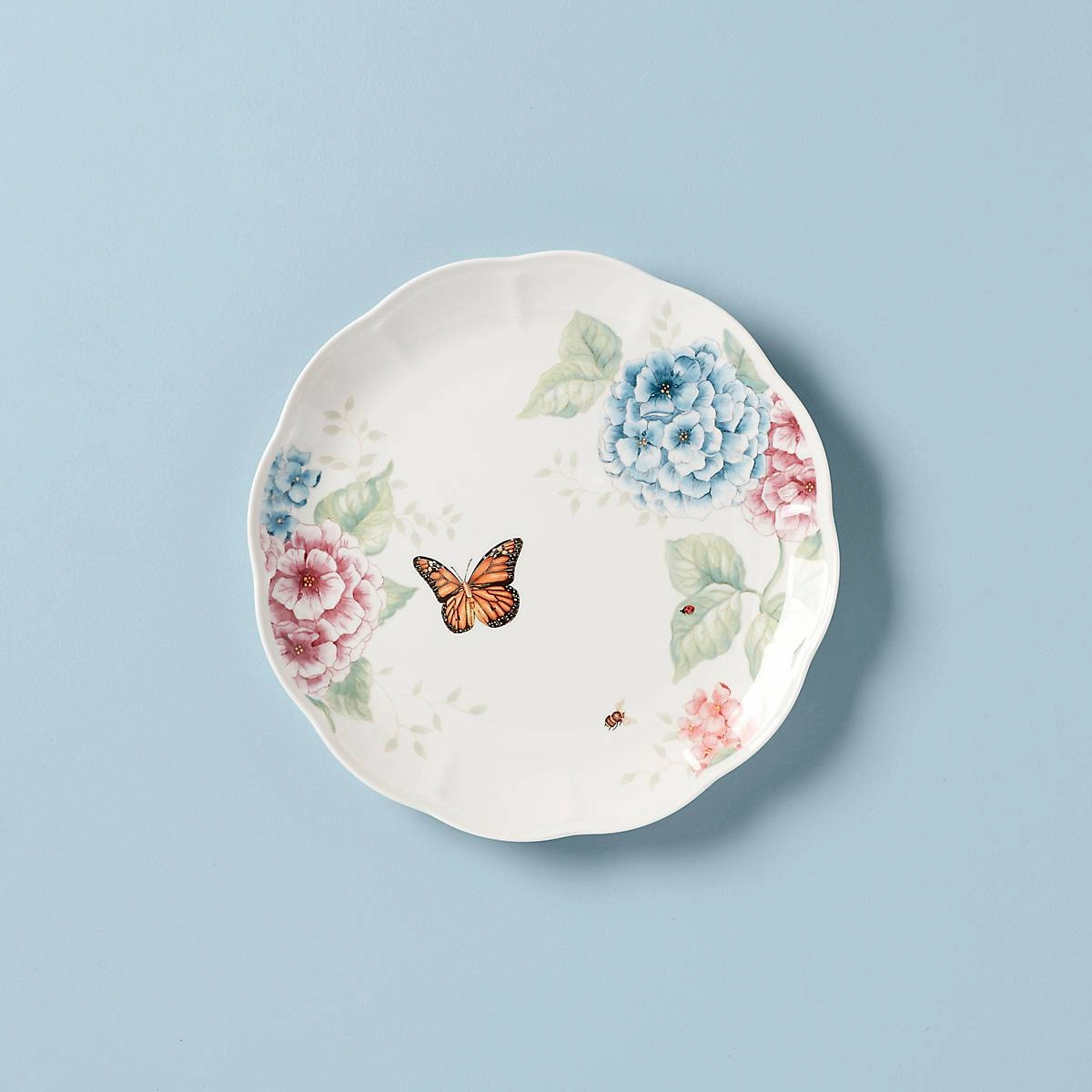 Butterfly Meadow Hydrangea Dinner Platemodern kitchen decor ,kitchen dinner set ,dinnerware 